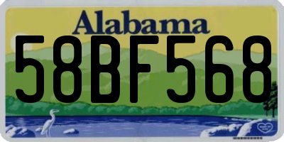 AL license plate 58BF568