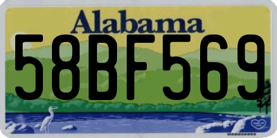 AL license plate 58BF569