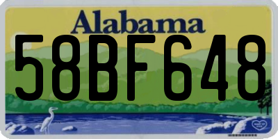 AL license plate 58BF648