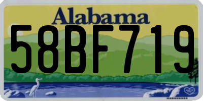 AL license plate 58BF719