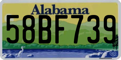 AL license plate 58BF739
