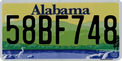 AL license plate 58BF748