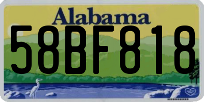 AL license plate 58BF818