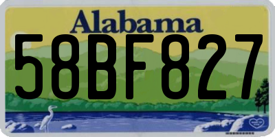AL license plate 58BF827