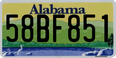 AL license plate 58BF851
