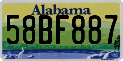 AL license plate 58BF887