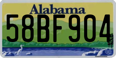 AL license plate 58BF904