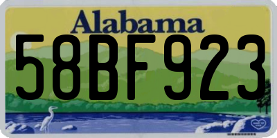 AL license plate 58BF923