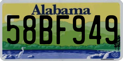 AL license plate 58BF949