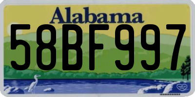AL license plate 58BF997