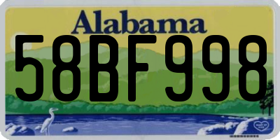 AL license plate 58BF998