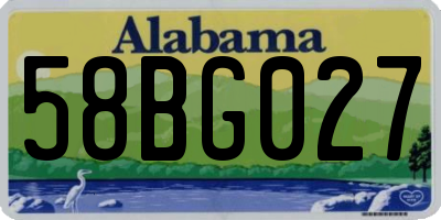 AL license plate 58BG027