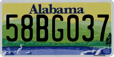 AL license plate 58BG037