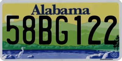 AL license plate 58BG122