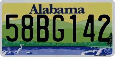 AL license plate 58BG142