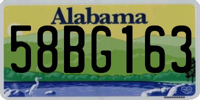 AL license plate 58BG163