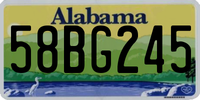 AL license plate 58BG245