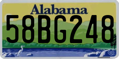 AL license plate 58BG248