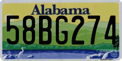 AL license plate 58BG274