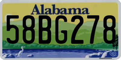 AL license plate 58BG278