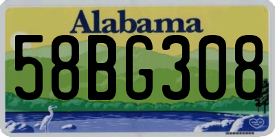 AL license plate 58BG308