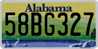 AL license plate 58BG327