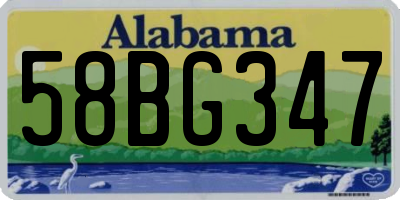 AL license plate 58BG347