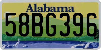 AL license plate 58BG396