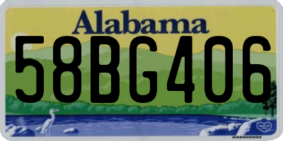 AL license plate 58BG406