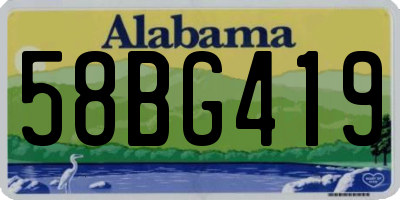 AL license plate 58BG419