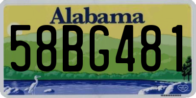 AL license plate 58BG481