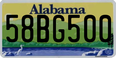AL license plate 58BG500