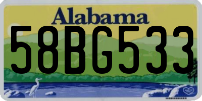 AL license plate 58BG533