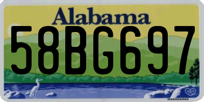 AL license plate 58BG697