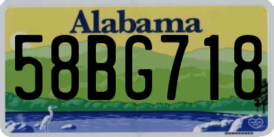 AL license plate 58BG718