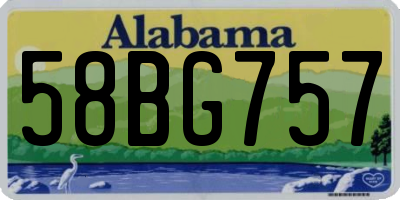 AL license plate 58BG757