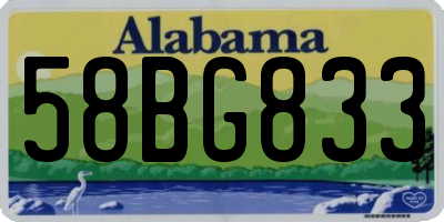 AL license plate 58BG833