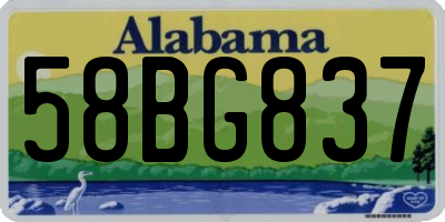 AL license plate 58BG837
