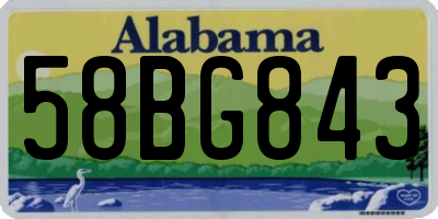 AL license plate 58BG843