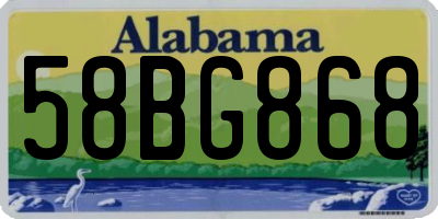 AL license plate 58BG868