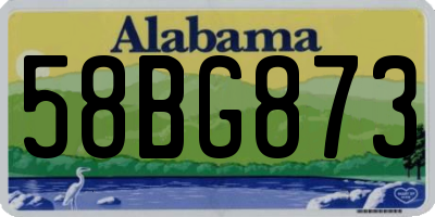 AL license plate 58BG873