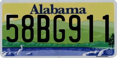 AL license plate 58BG911
