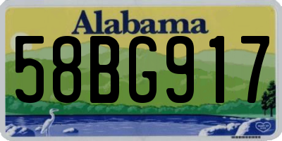 AL license plate 58BG917