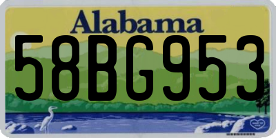 AL license plate 58BG953