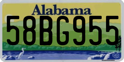 AL license plate 58BG955