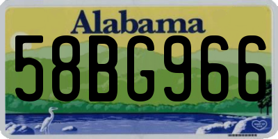 AL license plate 58BG966