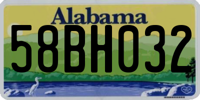 AL license plate 58BH032