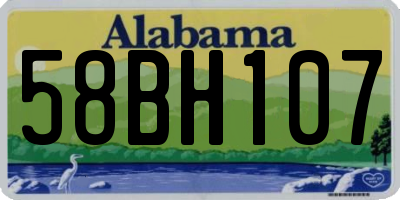 AL license plate 58BH107
