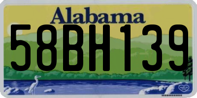 AL license plate 58BH139