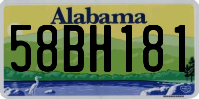 AL license plate 58BH181